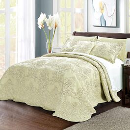 Покривало Home Soft Things Serenta Damask 280x304 см світло-зелене