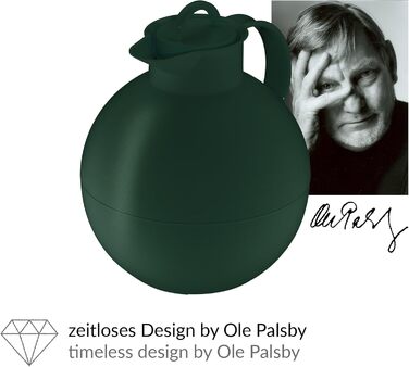 Термос Alfi Kugel 0.94л Smoke Pine Green: дизайнерський термос з нержавіючої сталі, BPA-free