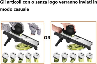 Професійний овочеріз Mandoline Mandoine з 6 лезами та контейнером 3.3 л. Овочеріз, жульєн, подрібнювач цибулі, захист рук, чорно-зелений (L, чорний)