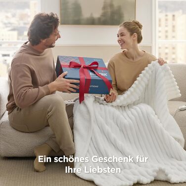 Електрична ковдра BEDSURE з автовимкненням, 130x180 см, сіра - ідеальний подарунок для жінок та мами на Різдво