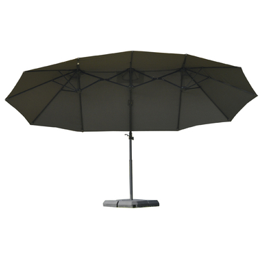 Консольна парасолька Outsunny Double Parasol з регульованою садовою парасолькою Sunshade Metal Dark Grey 440 x 270 x 250 см | Аосом