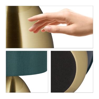 Нічна лампа Relaxdays з сенсорним керуванням, латунь