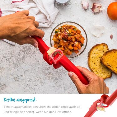 Dreamfarm GARJECT LITE: Прес для часнику з пластику, самоочищується, безпечний (BPA-free), чорний