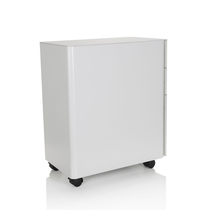 Контейнер на колесах COLOR I, метал білий (hjh OFFICE)