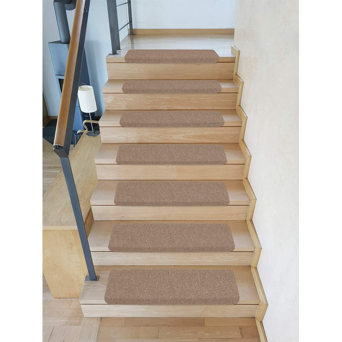 Килимки для сходів Kettelservice-Metzker 16 шт 65х24х3,5 см бежево-коричневі