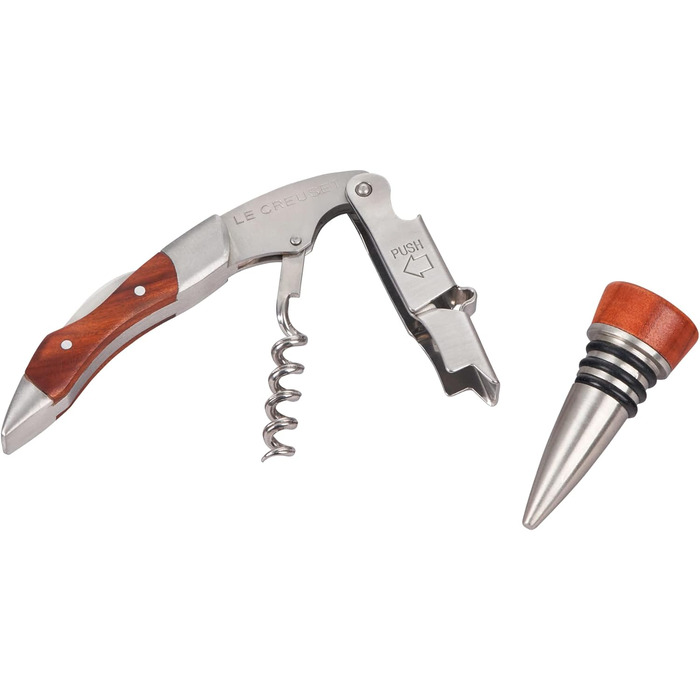 Набір Le Creuset Classic: штопор та різак для кришок (GS 100), пластик, чорний глянцевий