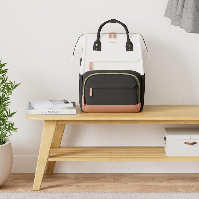 Рюкзак LOVEVOOK для дівчат та жінок: великий, з відділенням для ноутбука 17.3 дюйма, водонепроникний, для школи, подорожей, університету, бізнесу (сірий рожевий)