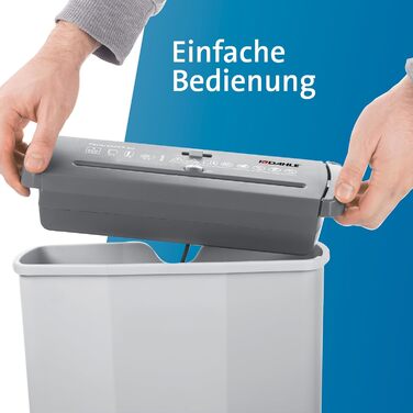 Шредер Dahle PaperSAFE PS 120: безпечне знищення документів, P4, 8 листів, сірий