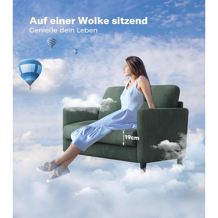 Зручне дитяче ліжко-софа 2 місця з дерева, 130 см, зелений колір