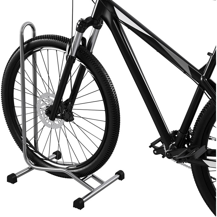 Кріплення для велосипеда WELLGRO - сталь, надійна підставка - колір чорний, білий або сріблястий на вибір, колір сріблястий, 2 шт.