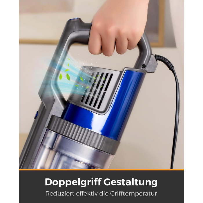 Потужний пилосос Con XL-606-60: 60KPa, 680W, 7м, 800мл, для твердих поверхонь, помаранчевий