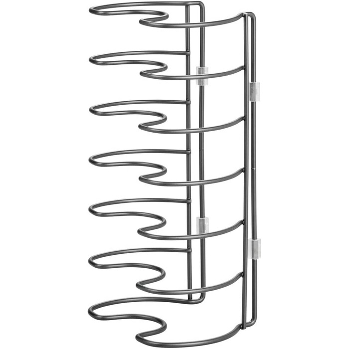 Тримач для каструлі mDesign-ідеальний тримач для кришки каструлі-універсальна підставка для посуду-хромований метал (графіт)