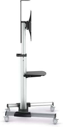 Підставка для телевізора Conecto TV Stand – регульована, поворотна, з роликами, 37-70 дюймів, модель LM-FS02G, срібна