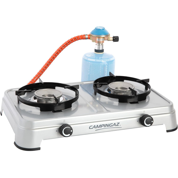 Газовий намет Campingaz Camping Cook CV - 2 конфорки, сірий, для кемпінгу, працює на картриджах
