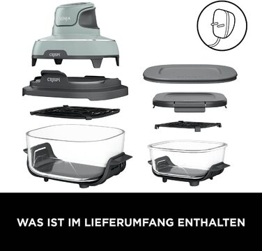 Ninja CRISPi Airfryer: Фритюрниця-конвекційна піч, 3.8 л, 4-в-1, 1700 Вт, Sage (FN101EUSTGD)