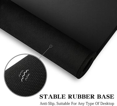 Килимок для миші ігровий RGB 900x400 мм XXL, вологостійкий, з підсвічуванням, чорний