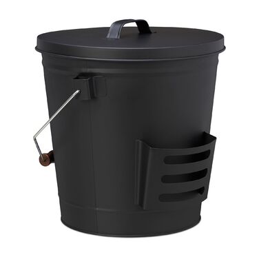 Відро для сміття Relaxdays з кришкою та щіткою для підлоги