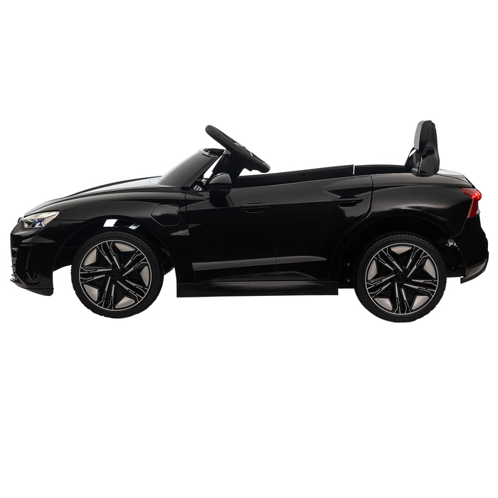 Дитячий електромобіль HOMCOM Audi, з ліцензією Audi, з ременем безпеки, дистанційним керуванням, світлом, чорного кольору, розміри: 103 x 58 x 41 см
