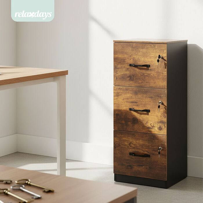 Шафа для документів Relaxdays з 3 відділеннями, з замком