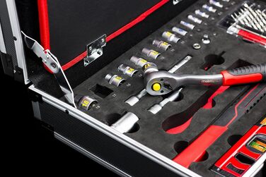 Набір інструментів Meister 131 предмет - Knipex, Wera в алюмінієвому кейсі / Професійний валіза інструментів / Комплект інструментів 8973750