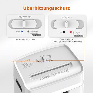 Шредер Bonsaii Aktenvernichter 12 Blatt C282-A: 12 аркушів, P-4, для документів, кредиток, CD, 20л контейнер
