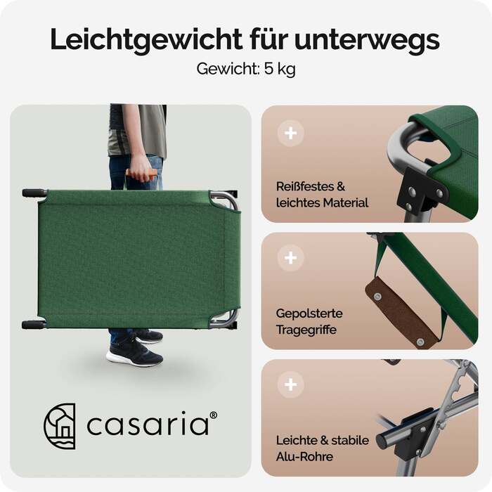 Шезлонг Ibiza Green 190x59x29см Alu Sun Canopy
