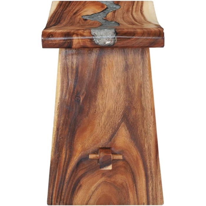 Дзеркальний табурет з масиву акації для ванної кімнати 50x30x45 см, Polyresin