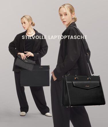 Сумка для ноутбука LOVEVOOK для жінок, водонепроникна, велика, сумка-шопер, ділова, шкіряна, для навчання, 15.6 дюймів, чорна, бежева, коричнева