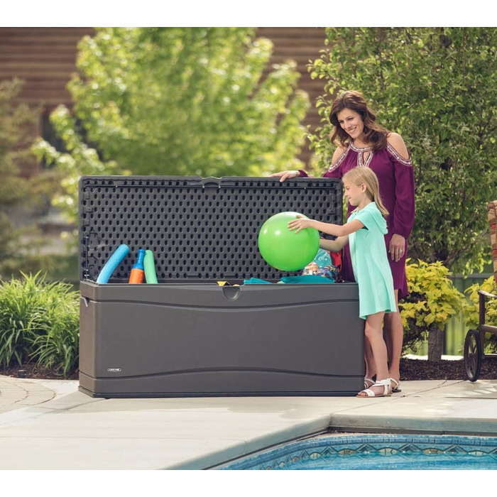 Садовий ящик для зберігання LIFETIME 60089, 127x64x67 см, коричневий, UV100, вологостійкий