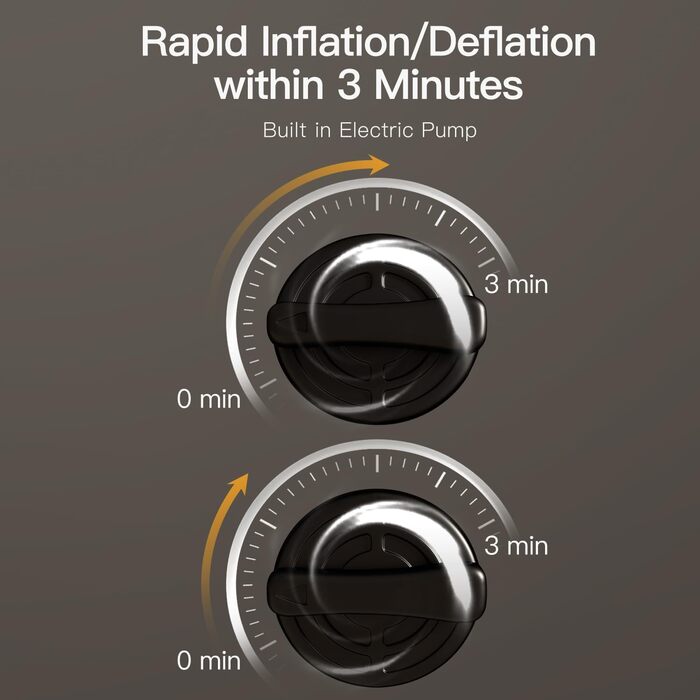 Надувний матрац CHILLSUN 190x100x40 см з вбудованим насосом - для дому, гостей та кемпінгу