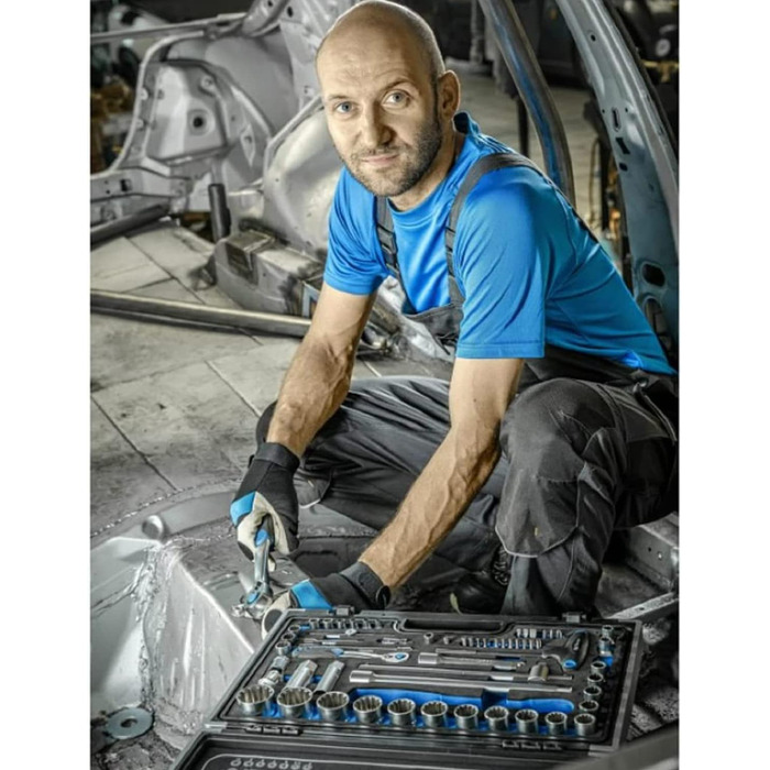 Набір інструментів Högert Technik 38 предметів: валіза з інструментами, тріскачковий набір, набір торцевих головок, біти 1/4