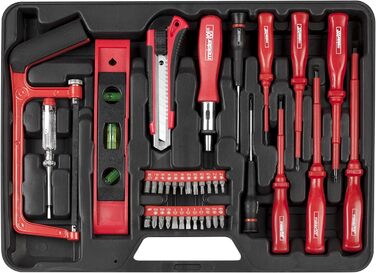 Набір інструментів Meister 60 предметів у кейсі для дому та повсякденного використання 8973630