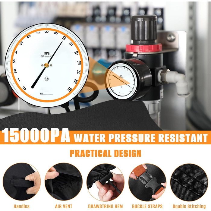 Захисний чохол для садово-патіо меблів, 242x182x100 см, вологостійкий, UV-стійкий, 420D