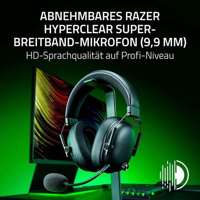 Razer BlackShark V3 - Бездротові ігрові навушники для ПК (280г, Bluetooth, мікрофон HyperClear, драйвер TriForce Titanium 50 мм)
