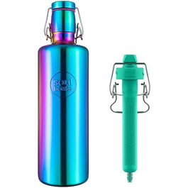 Стартовий набір soulfilter і сталевий світильник soulbottle 1,2 л 'Utopia Пляшка для води з мобільним фільтром для води в ощадному наборі