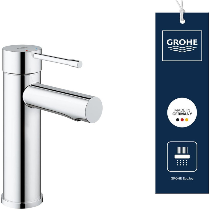 Змішувач для ванної кімнати Grohe Essence, хромований, водозберігаючий, 17 см, проста установка