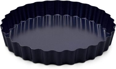 Форма для випічки Zyliss E980194 Springform, з антипригарним покриттям, з вуглецевої сталі, темно-синього кольору, з плоскою основою, 25 см