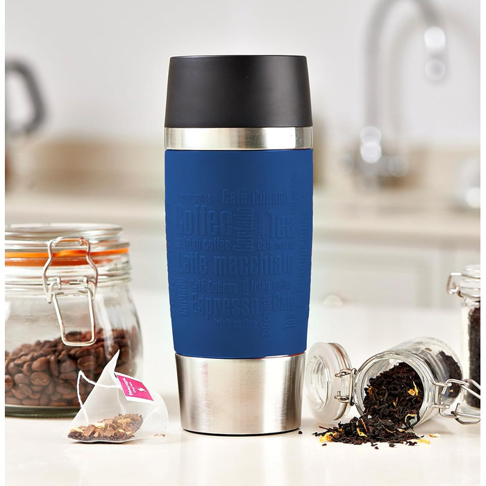 Термокружка Emsa Travel Mug Classic 360 мл, з клапаном Quick-Press, не протікає, для кави та напоїв, 513361