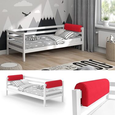 Бортик для ліжечка Bettumrandung 70x20 см, червоний - захист для безпечного сну дитини