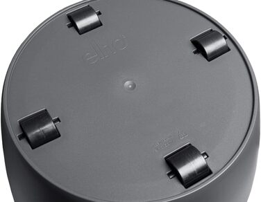 Горщик для квітів Elho Brussels Rund Rollen 35 - Чорний/Антрацит, 35 см, з роликами, з переробленого пластику