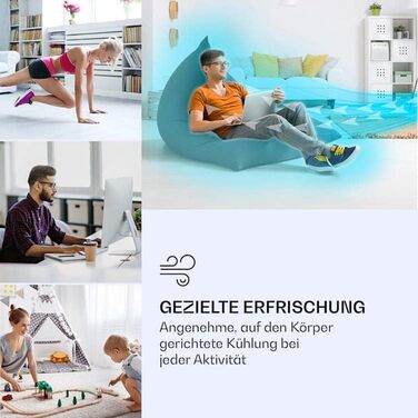 Охолоджувач Klarstein IceWind Max: 4-в-1, водяний, вентилятор, зволожувач, нічний режим, 60W, 330 м³/год, білий