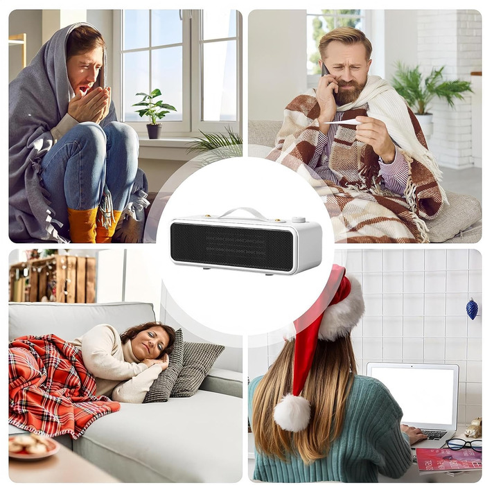 Електричний обігрівач для офісу та дому | Міні-обігрівач на стіл | Швидкий нагрів для холодної погоди | Обігрівач для офісу, дому, подорожей, спальні, робочого місця | Клас енергоефективності A