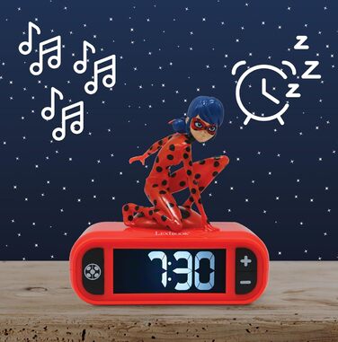 Дитячий ліхтарик-годинник Disney Stitch RL800D1, рожевий: будильник, нічник, мелодії, LCD-дисплей