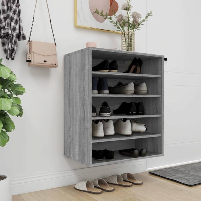 Тумба для взуття 5 полиць 60x35x70см (Grey Sonoma)