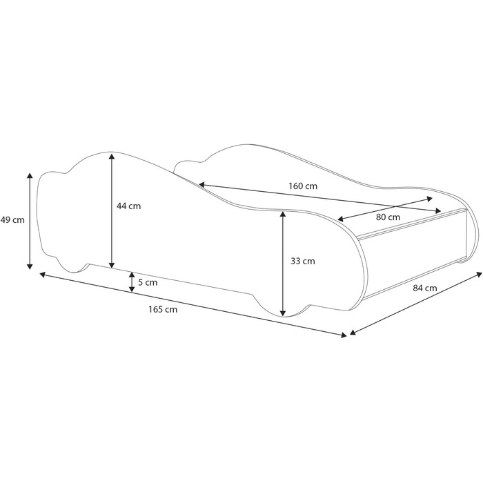 Дитяче ліжечко KOBI із захистом від падіння Гоночний автомобіль 160 х 80 см Молодіжне ліжко з матрацом Дитячі ліжечка для хлопчиків Дівчаток Односпальне ліжко Дитяче ліжко Ліжко 160 х 80 см 4х4