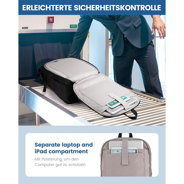 LOVEVOOK Рюкзак Rolltop, чорний, 17.3 дюйми, водонепроникний, для подорожей, школи, університету, велосипеда