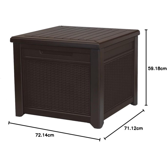 Скриня для зберігання Keter City Box 113л, деревоподібний дизайн, 55x44x57.8 см - для балкона та малих площ