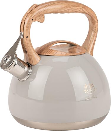 Електричний чайник Karl Hausmann 3L з автоматичним свистком - нержавіюча сталь для індукційних, газових та електричних плит