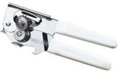 Swing-A-Way: портативний відкривач консерв з ергономічною ручкою та відкривачем для пляшок (білий/Opulenter Garten)