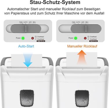 Шредер Bonsaii P4, 12 аркушів, 21 л, знищення карт/CD/скріпок, для офісу та дому